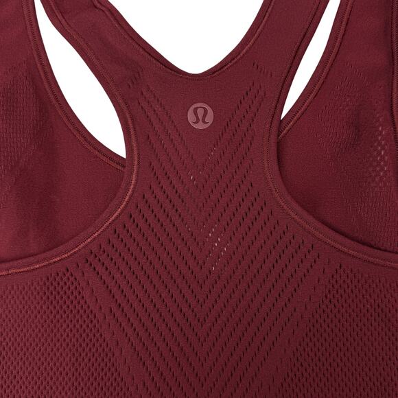 LULULEMON Reveal Racerback Size Medium Deep Rouge - Picture 7 of 7